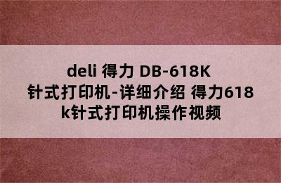 deli 得力 DB-618K 针式打印机-详细介绍 得力618k针式打印机操作视频